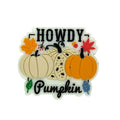 Silicone Focal Beads Howdy Pumpkin Autumn Leaves Lettering