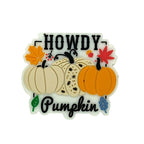 Silicone Focal Beads Howdy Pumpkin Autumn Leaves Lettering