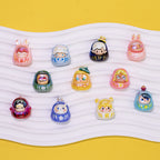 Plating POP BEAN Lucky Star Series Resin Beads Whimsical Characters 10pcs 5