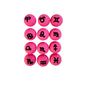 15mm Silicone Beads Zodiac Signs Astrology Theme Printed Design 50pcs 9