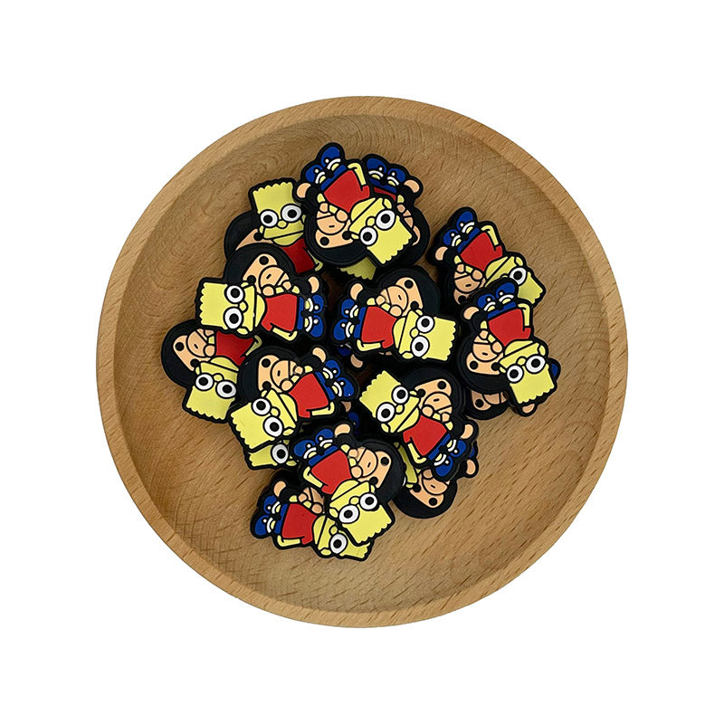 Silicone Focal Beads Simpson Monkey Companion Holding Monkey 20pcs 2
