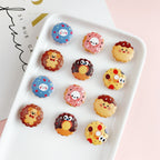 Cute 16mm Acrylic Double-Sided Printed Cookie Round Beads 20pcs