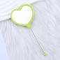 Beadable Plastic Mirrors Handheld Heart-shaped