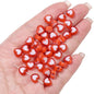 Makaron Heart Acrylic Beads 8x7mm Two Tone Translucent 60pcs 19