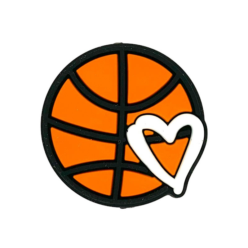 Silicone Focal Beads Balls Basketball Baseball Volleyball Rugby Heart 20pcs 4