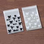 Self Adhesive OPP Bags Ballet Bow Pattern 8x10+3cm 200pcs