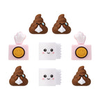 Silicone 3D Focal Beads Tissue Poop Smiling Face Detail 9