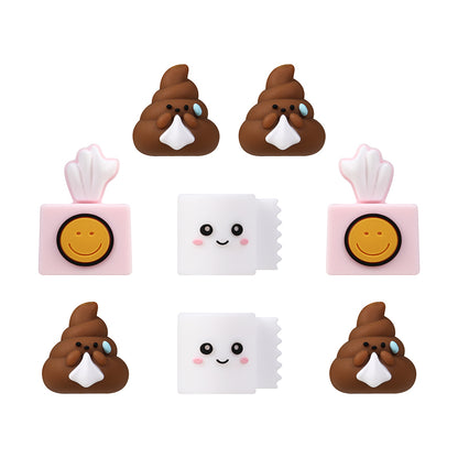 Silicone 3D Focal Beads Tissue Poop Smiling Face Detail 9