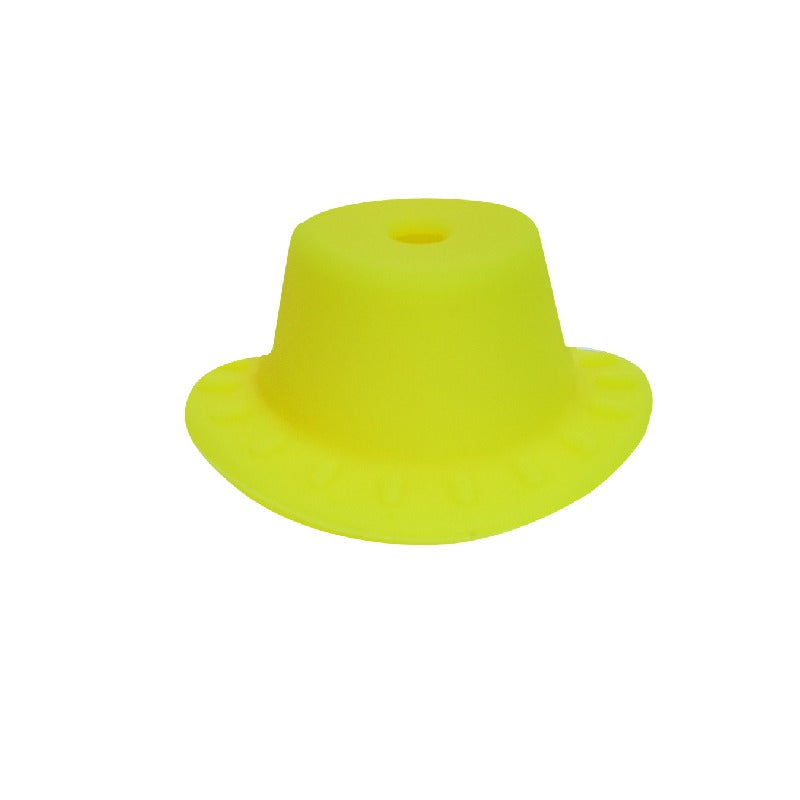 Silicone Focal Beads Cowboy Hat Embossed Brim Matte Colors 20pcs 20