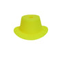 Silicone Focal Beads Cowboy Hat Embossed Brim Matte Colors 20pcs 20