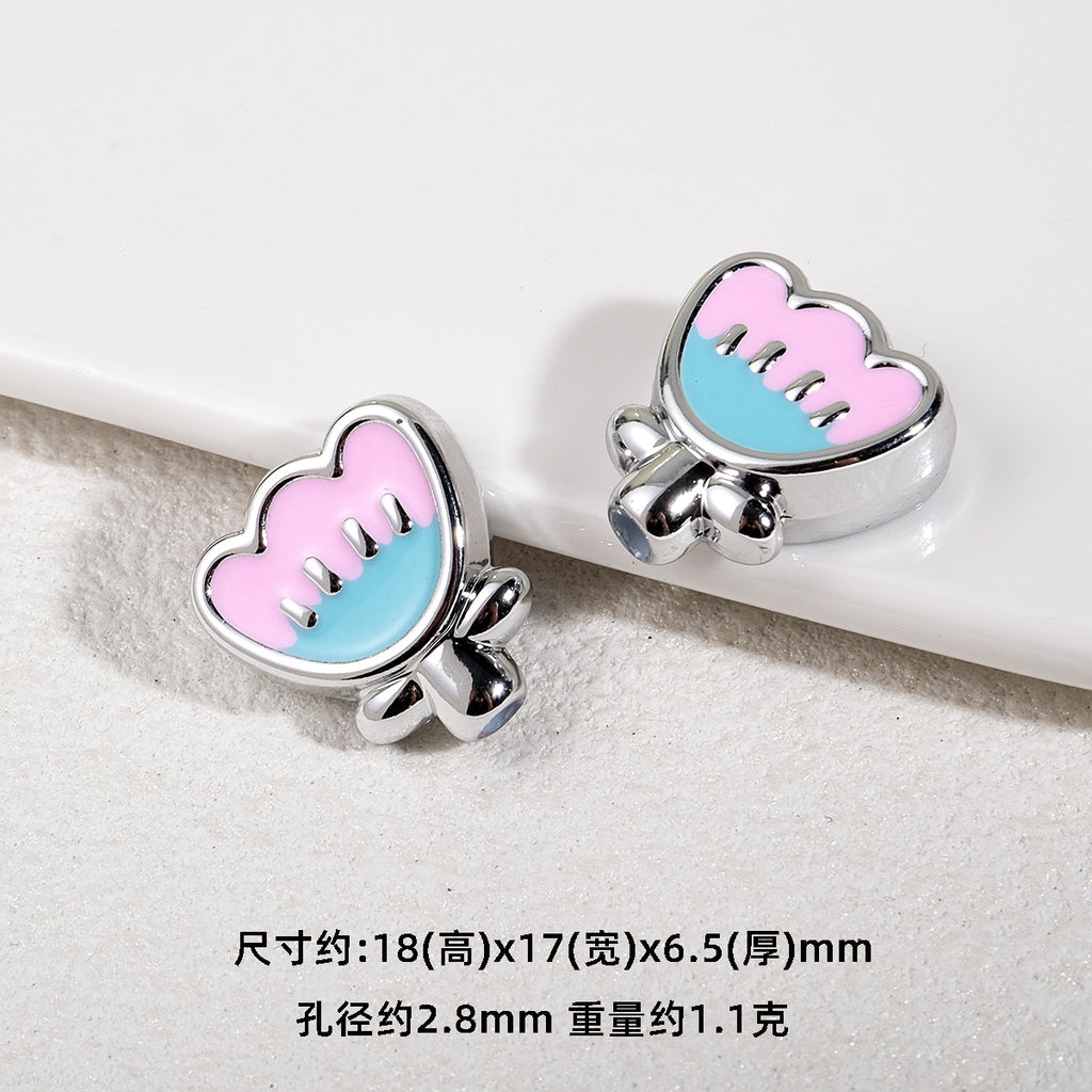 Tulip Shaped 18mm Enamel Acrylic Beads with UV Coating 20pcs 5