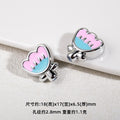 Tulip Shaped 18mm Enamel Acrylic Beads with UV Coating 20pcs 5