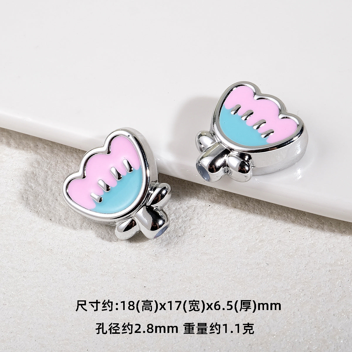 Tulip Shaped 18mm Enamel Acrylic Beads with UV Coating 20pcs 5