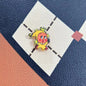 Double Sided Embossed Enamel Acrylic Beads 30mm Whimsical Characters 10pcs 5