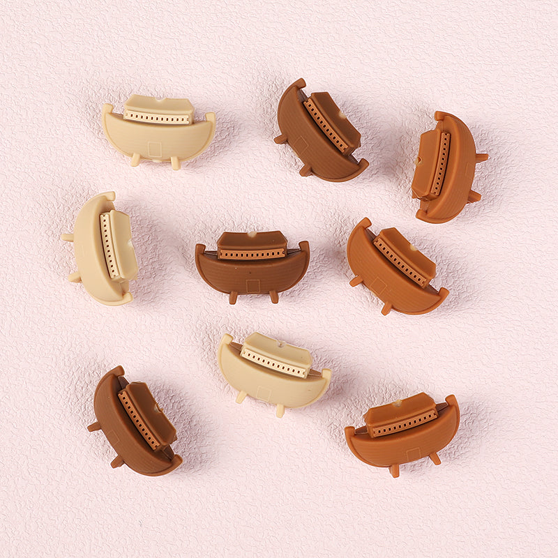 Silicone 3D Focal Beads Jesus Noah Ark Raised Ark Shape 10