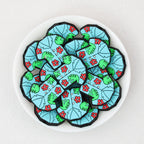 Summer Floral Pattern Shirt Silicone Focal Beads 20 pcs