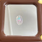 Transparent Oval Acrylic Beads 21mm Rose Pattern 10pcs 5