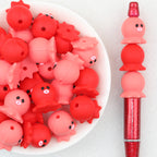 3D Cute Octopus Silicone Focal Beads 20Pcs 