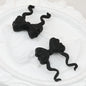 Tie Dye Glitter Bow Silicone Focal Beads 20pcs 7
