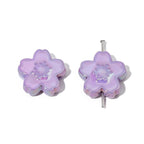 Ombre Sakura Flower Acrylic Beads 20mm Assorted Colors 4pcs 7