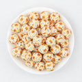 Halloween Printed 15mm Silicone Beads for Jewelry Making 50pcs - Halloween 1