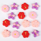 Floral 3D Silicone Focal Beads Assorted Flower Shapes 20pcs 3