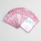 Zip Lock Bags 10.5x15cm Holographic PE Plastic Clear Window 50pcs - Pink