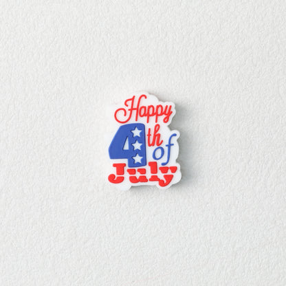 July 4th Independence Day Silicone Focal Beads 20pcs 3