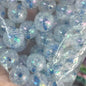 Plated Bubblegum Beads 18-20mm Dyed Core Crackle Glossy 20pcs 15