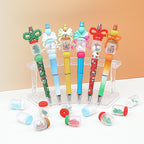 3D Christmas Glitter Bottle Silicone Focal Beads 20pcs