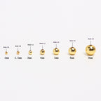 Brass Round Metal Beads 2-8mm Glossy Plating 100pcs 3