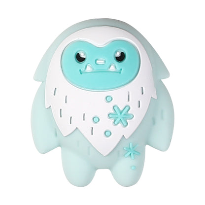 Silicone 3D Focal Beads Winter Theme Polar Bear Snow Monster Wearing Hats 20pcs 15