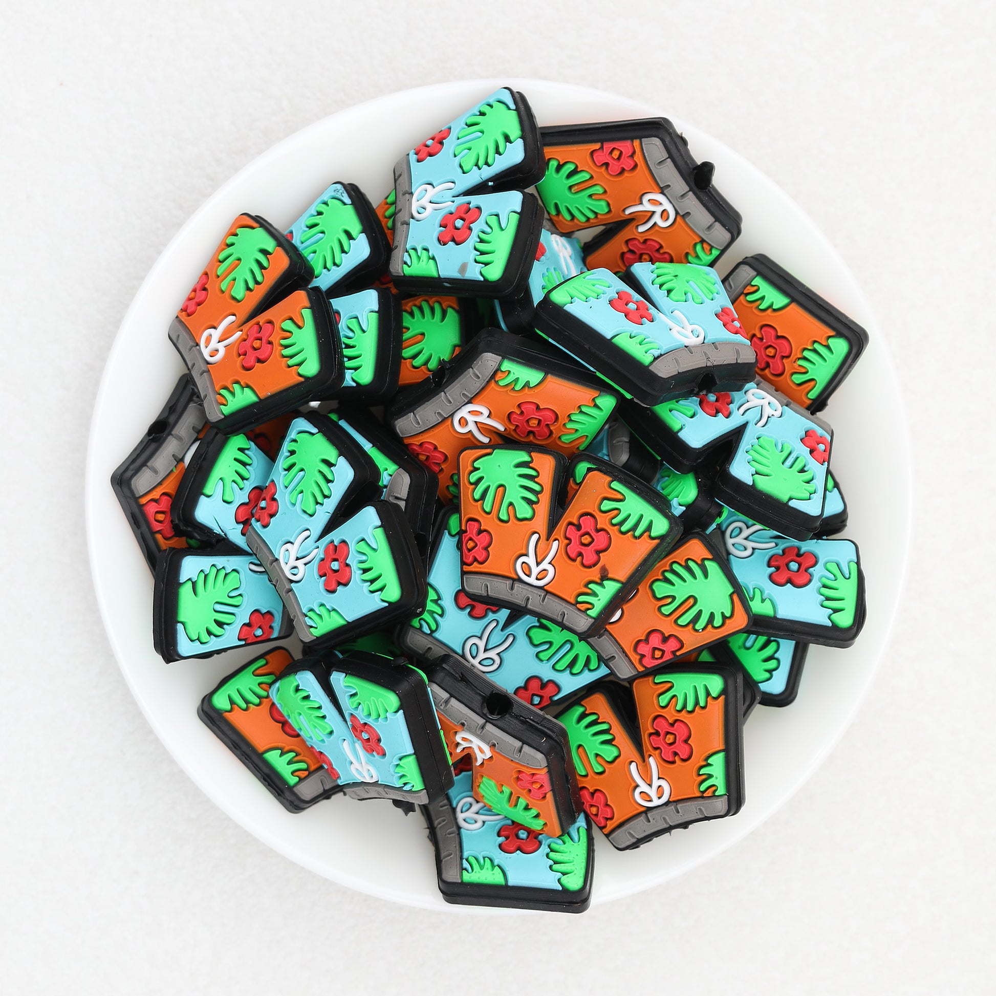 Summer Style Silicone Focal Beads Beach Shorts Design 20pcs 2