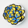 Heart Shape Yellow Blue Silicone Focal Beads Father Day 20pcs