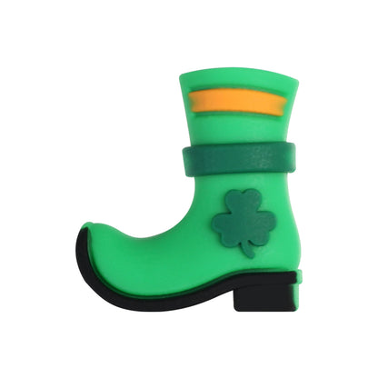Silicone 3D Focal Beads St Patricks Day Lucky Hat With Clover Detail 20pcs 11