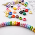 Acrylic Pumpkin Spacer Beads 8mm Striped 50pcs