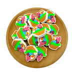 Silicone Focal Beads Easter Basket With Pastel Bow 20pcs 2