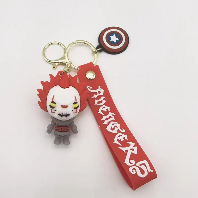 PVC Halloween Keychain Soft Rubber Spooky Clown Ghoul Figures 11