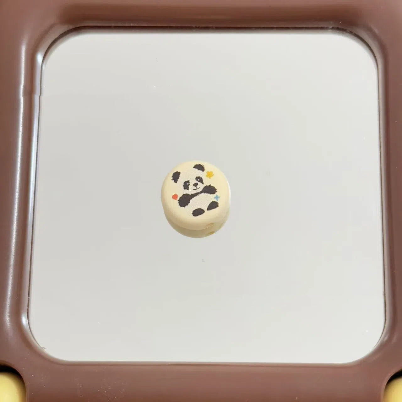 Flat Rubberized Acrylic Beads 16mm Panda Dachshund Pattern 10pcs 3