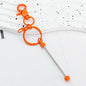 Beadable Gradient Color DIY Metal Keychain