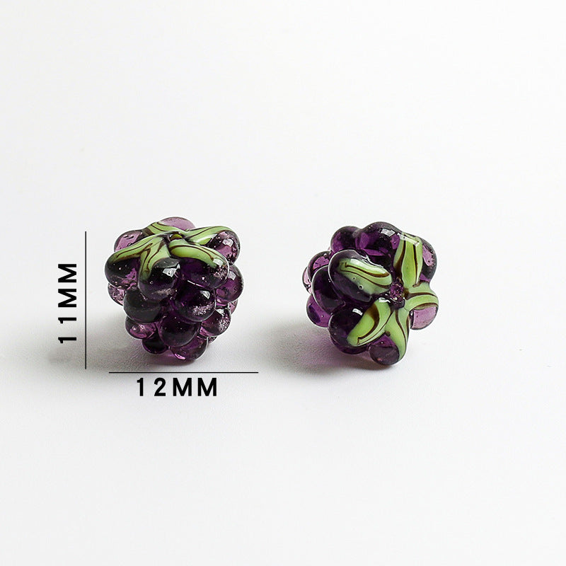 Grape Shaped Glass Beads 11x12mm 10pcs 8