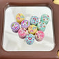 Flat Round Acrylic Beads 18mm Cute Hello Kitty Pattern 10pcs