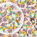 Pink Cup Flower Silicone Focal Beads 20pcs