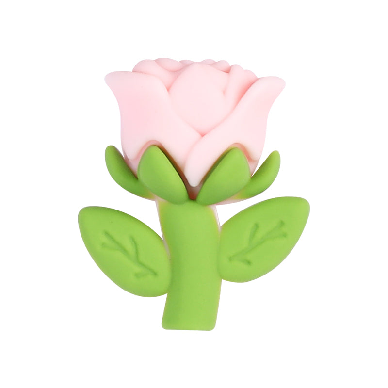 Silicone 3D Focal Beads Rose Multi Color Delicate Petals 20pcs 11