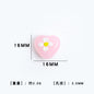 Heart Shape Flower Glass Beads 16mm 10pcs 6