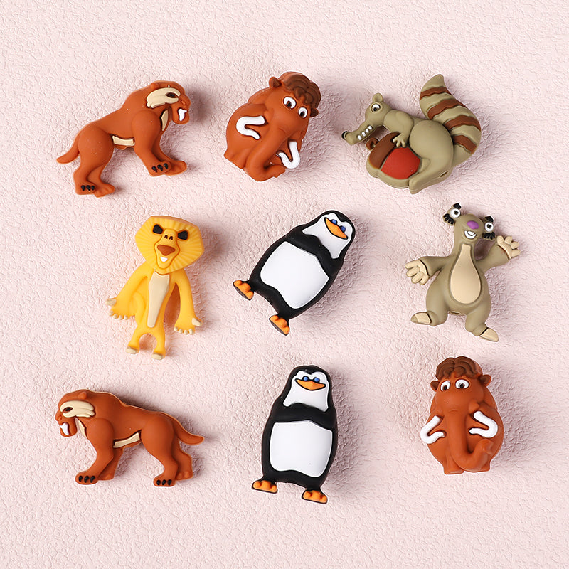 Silicone 3D Focal Beads Penguins Of Madagascar Animated Characters 20pcs 4