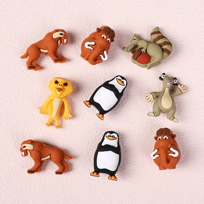 Silicone 3D Focal Beads Penguins Of Madagascar Animated Characters 20pcs 4
