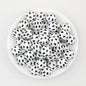 15mm Black and White Printed Round Silicone Beads 50pcs 2