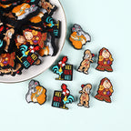 Silicone Focal Beads Disney Aladdin Characters With Stars 20pcs 2