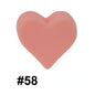Colorful Pastel Mix Heart 14mm Silicone Beads Solid Color Matte Finish 50pcs 29
